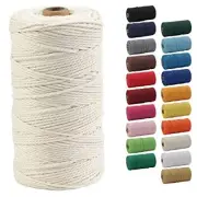 2mm Macrame Cord, Colored Macrame Rope 220 Yards (about 200m), 100% Beige
