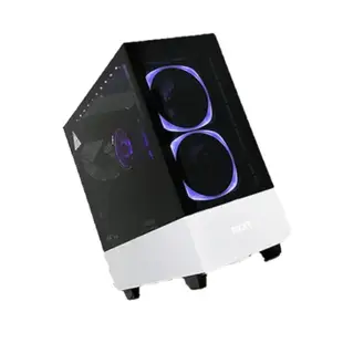 NZXT 恩傑 H510 Flow 玻璃透側機殼-白 (ATX鋼化玻璃網孔面板可快拆TypeC內建風扇前1後1)廠商直送