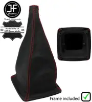 RED STITCH RUBBER REPLACEMENT LEATHER GEAR BOOT+FRAME FOR VW T4 TRANSPORTER