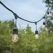 Hampton Bay Outdoor/Indoor 48 ft. 24 Socket Plug-in Filament LED S14 Edison Bulb