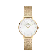 Daniel Wellington Petite 28 Lumine Gold Mother of Pearl White Watch