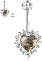[GAGABODY] Belly Button Rings for Women G23 Titanium Belly Button 10mm Titanium Navel Piercing Jewelry 14G Belly Ring Belly Piercing Internally Threaded Barbell