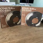 (2) Vintage Rotary Tray For 100 Slides, New Sealed, by Airequipt Made In USA