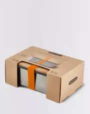Black & Blum London Stainless Steel Sandwich box Large Removable Divider Inside