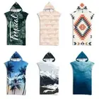 Microfiber Beach Towel Fabric Swimming Bathrobe Bath Towel Cape Surfing