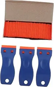 2sets Safety Razor Scrapper for Home Vinyl Sticker Caulk Paint Removal Easy to Carry Non-Scratch for Tiles 3pcs*2