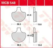 TRW Lucas Brake pad MCB548