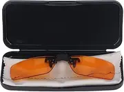 Blue Light Blocking Clip On Glasses, Portable 180 Degree Vertical Flip Eye Protection Glasses Clip Lens with UV Materials for Computer