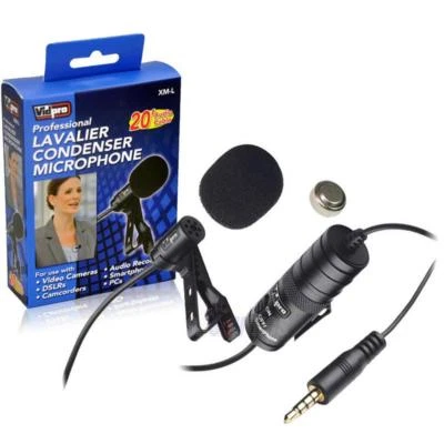 Nikon D5600 Digital Camera External Microphone Vidpro XM-L Lavalier Microphone
