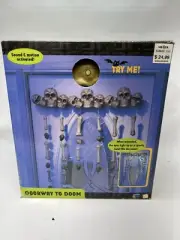 Gemmy Halloween Doorway To Doom Skeleton Skull Light Howl Rattle Bones Rare New