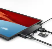 Surface Pro 9/10/11/X Accessories Docking Station with 4K HDMI USB-C Thunderbolt
