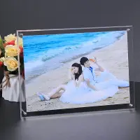 在飛比找樂天市場購物網優惠-亞克力相框 A4亞克力相框掛墻雙面透明水晶結婚照片相片框68
