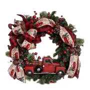 Red Truck Christmas Wreaths for Front Door Rustic Christmas Reef Christmas Wreath Christmas Garland
