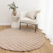 Brand Ventures Purity Washable Round Rug Dark Beige