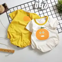 在飛比找momo購物網優惠-【艾比童裝】嬰兒 插畫水果系列包屁衣 MIT台灣製短袖包屁衣