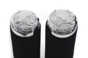 V-Twin 28-0654 Chrome Eagle Passion Foam Hand Grips for Harley Electronic TBW