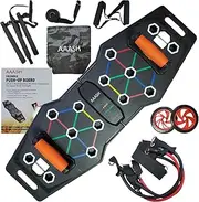 Push Up Board - 25-in-1 Home Gym Equipment - Portable Board with Color-Coded Variations and Accessories for Chest, Back, Triceps, and Arms - Perfect for Gym Freak
