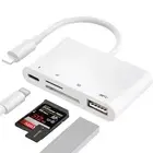 For iPhone to OTG Adapter USB Drive Camera SD /TF Card Reader with Charging Port