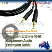 3M Gold Plated 3.5mm M to Male Speaker Earphone Audio Extension Cable Lead Cord