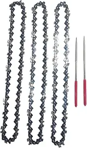 5pcs/Set 8-inch Mini Saw Chain 1/4 inch; Pitch 043inch; Gauge 45L Chainsaw Chains with File