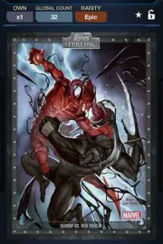 Topps Marvel Collect Sterling S2 Venom Vs Red Goblin Battles Silver Epic Digital