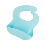 Baby Feeding Bib Apron Smock Silicon Waterproof Easy Clean 0-6 Toddler Kid Pouch