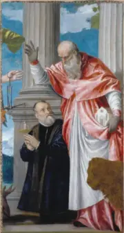 Paolo Veronese - St Jerome and a Donor Giclee Fine Art Print on Canvas Wall 36"