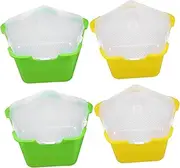 CAXUSD Plant Germination Trays 4 Sets of Seedling Trays Lid for Garden Greenhouse