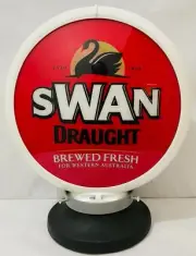 NEW Petrol Bowser Globe and Base Swan Draught Illuminated sign
