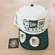 NEW ERA 9FORTY A-Frame Golf Cap | Peanuts Snoopy Hat 14344510 White Green