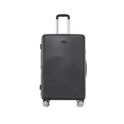 SwissTech Alpine 114L/76cm Checked Suitcase Luggage Travel Trolley Bag Black