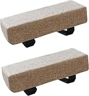 yuksok 2 Pieces Chair Armrest Cushion, Sponge Arm Pad Arm Riser, Chair Armrest Pillow Elbow Support Pillow for Computer Gaming, Beige Coffee