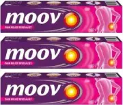 MOOV Instant Pain Relief Cream Regular - 30 g, Pack of 3 Cream (3 x 30 g)