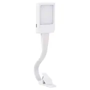 White Book Reading Lamp Flexible Clip On Bed Table USB Rechargeable LED Light