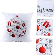 BRIGHTFUFU 1pc Christmas Throw Pillowcase Cushions for Sofa Christmas Pillowcase Cover Christmas Throw Pillow Cases Decorative Pillow Cases Sofa Back Cushions White