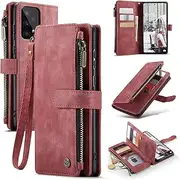 [ELEPIK] for Galaxy A53 5G Wallet Case with Card Holder, Kickstand, Wristlet for Women Men, Durable PU Leather Magnetic Wallet Phone Case for Samsung Galaxy A53 5G, Elegant Red