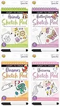 [4PK] Easy Craft Learn to Draw Sketch Pads, Ideal for Developing Artistic Skills - Assorted