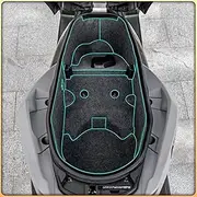 Motorcycle Storage Box Leather Rear Trunk Cargo Liner Protector Accessories,for Xmax 300 XMAX300 Trunk Interior Lining(Black Lower)