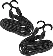 HEALEEP 2pcs Elastic Bungee Cords with Hooks Durable Cargo Straps for Bikes Luggage Motorcycles and Kayaks Versatile Tie Down for Secure Travel and Outdoor Use
