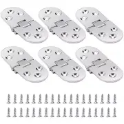 6PCS Butler Tray Hinge, 180 Degree Heavy Duty Flip Top Hinge, Folding Table H...