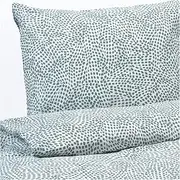 [IKEA] Tradkrassula Duvet Cover and Pillowcase(s) White/Blue Twin 603.928.25