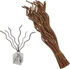 11-Inch Brown Wavy Natural Rattan Reed Diffuser Sticks 50PCS Fragrance Aromat...