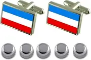 [Select Gifts] Shirt Dress Studs Mannheim City Germany Flag Cufflinks