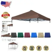 Elegant Brown 10x10 Canopy Replacement Top with Air Vent for Outdoor Spaces
