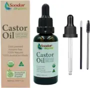 Soodox Organic - 100% Certified Organic Castor Oil/Pure Cold Pressed/Hexane Free