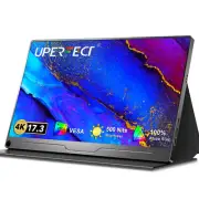 UPERFECT 17.3" 4K 3840X2160 Gaming Monitor UHD Portable Monitor For Phone Switch