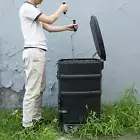 Compost Aerator for Compost Bins Stainless Steel Portable Lawn Rotating Handle