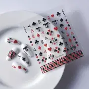 5D Embossed Deck of Cards Assorted Designs Nail Art Vinyl Decals Stickers