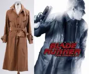 Blade Runner Rick Deckard Trench Coat Costume Custom Made ；Free shipping #