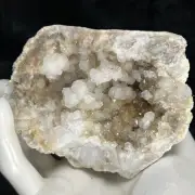 3-3/4” Natural Quartz Crystal Cluster GEODE Smoky Iron Citrine